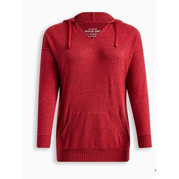 torrid Tops - Torrid Super Soft Plush Red Hoodie (Sz 2)